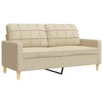 Casa si Gradina - Mobilier - Seturi de mobilier - Seturi living - Set de canapele, 2 piese, crem, material textil - Infinity.ro