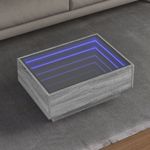 Casa si Gradina - Mobilier - Mese si birouri - Masute de cafea - Masuta de cafea cu LED sonoma gri 70x50x30 cm lemn prelucrat - Infinity.ro