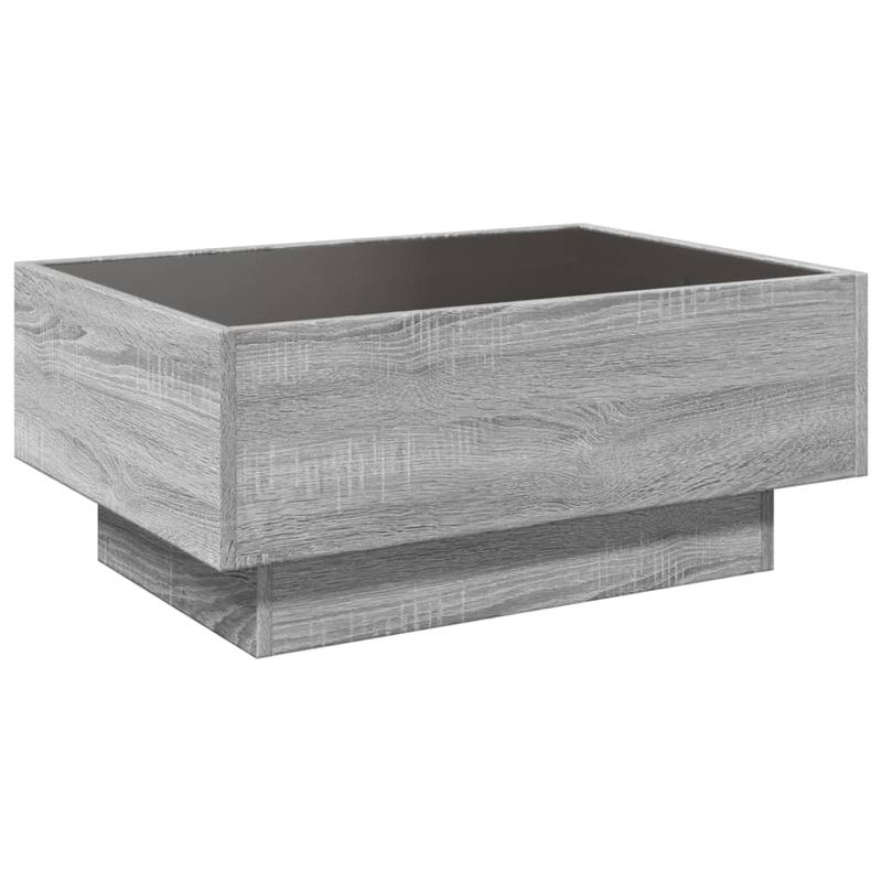 Casa si Gradina - Mobilier - Mese si birouri - Masute de cafea - Masuta de cafea cu LED sonoma gri 70x50x30 cm lemn prelucrat - Infinity.ro