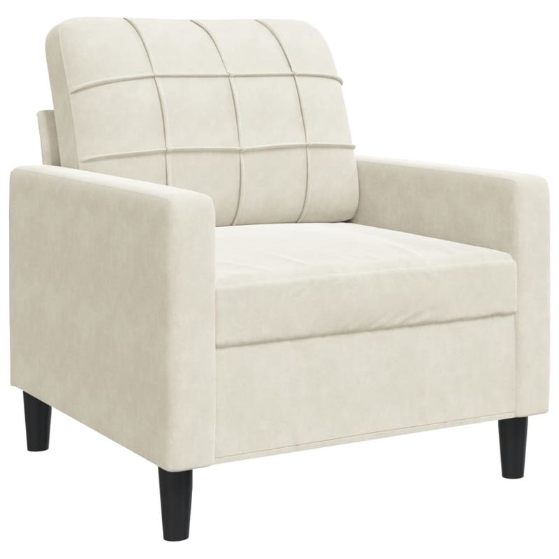 Casa si Gradina - Mobilier - Seturi de mobilier - Seturi living - Set de canapele cu perne/rulouri, 3 piese, crem, catifea - Infinity.ro