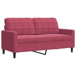 Casa si Gradina - Mobilier - Seturi de mobilier - Seturi living - Set canapea cu perne/rulouri, 4 piese, rosu vin, catifea - Infinity.ro