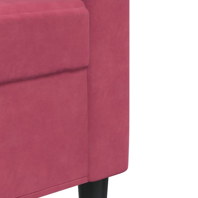 Casa si Gradina - Mobilier - Seturi de mobilier - Seturi living - Set canapea cu perne/rulouri, 4 piese, rosu vin, catifea - Infinity.ro