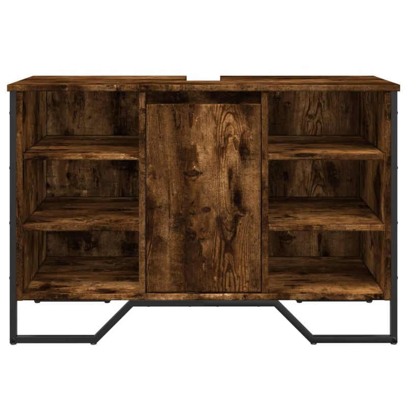 Casa si Gradina - Mobilier - Mobilier baie - Comode baie - Dulap chiuveta baie, stejar fumuriu, 91x35x60 cm lemn prelucrat - Infinity.ro