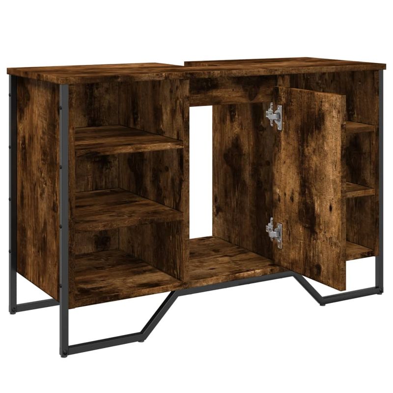 Casa si Gradina - Mobilier - Mobilier baie - Comode baie - Dulap chiuveta baie, stejar fumuriu, 91x35x60 cm lemn prelucrat - Infinity.ro