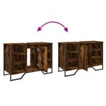 Casa si Gradina - Mobilier - Mobilier baie - Comode baie - Dulap chiuveta baie, stejar fumuriu, 91x35x60 cm lemn prelucrat - Infinity.ro