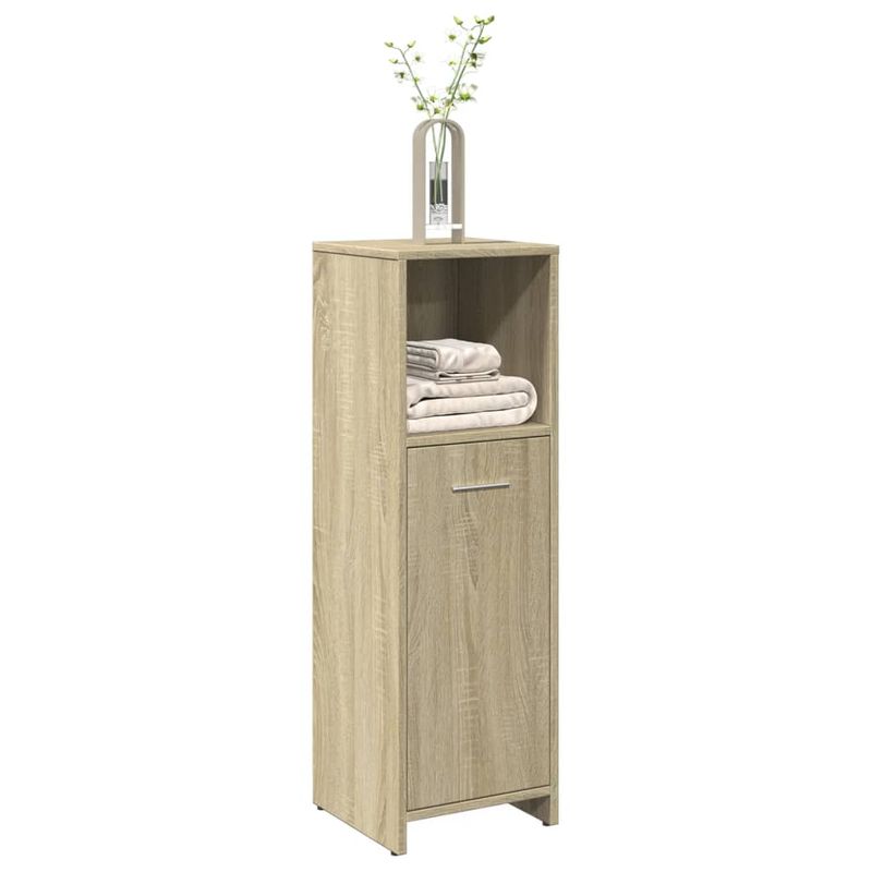 Casa si Gradina - Mobilier - Mobilier baie - Comode baie - Dulap de baie, stejar Sonoma, 30 x 30 x 95 cm, PAL - Infinity.ro