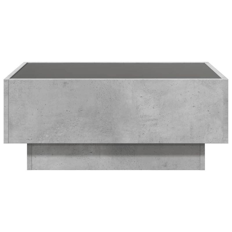 Casa si Gradina - Mobilier - Mese si birouri - Masute de cafea - Masuta de cafea cu LED, gri beton, 70x50x30 cm, lemn prelucrat - Infinity.ro
