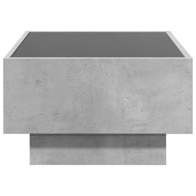 Casa si Gradina - Mobilier - Mese si birouri - Masute de cafea - Masuta de cafea cu LED, gri beton, 70x50x30 cm, lemn prelucrat - Infinity.ro