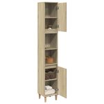 Casa si Gradina - Mobilier - Mobilier baie - Corpuri baie - Dulap de baie, stejar sonoma, 30x30x190 cm, lemn prelucrat - Infinity.ro
