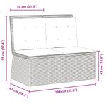 Casa si Gradina - Gradina si terasa - Mobilier exterior - Bancute de gradina - Banca de gradina rabatabila cu perne, bej, poliratan - Infinity.ro