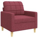 Casa si Gradina - Mobilier - Seturi de mobilier - Seturi living - Set canapea cu perne, 3 piese, rosu vin, material textil - Infinity.ro