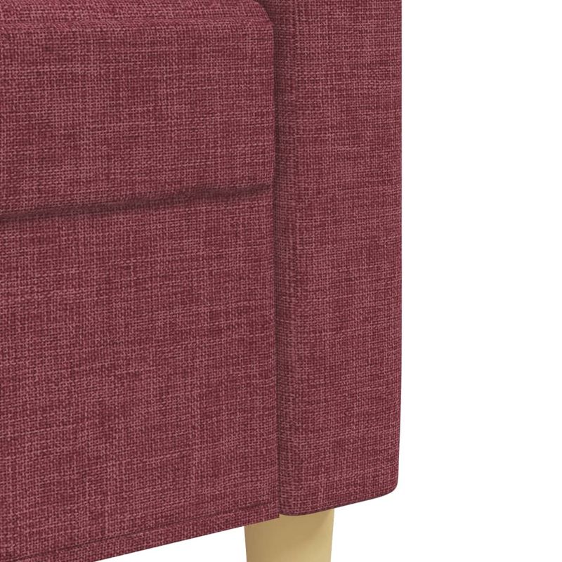 Casa si Gradina - Mobilier - Seturi de mobilier - Seturi living - Set canapea cu perne, 3 piese, rosu vin, material textil - Infinity.ro