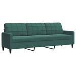 Casa si Gradina - Mobilier - Seturi de mobilier - Seturi living - Set canapele cu perne/rulouri, 3 piese, verde inchis, catifea - Infinity.ro
