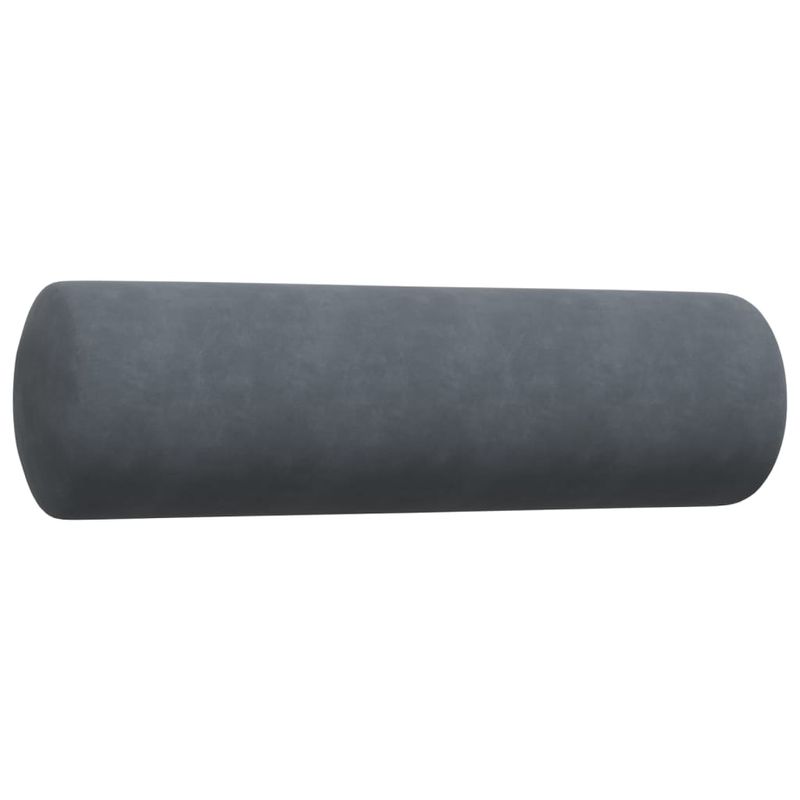 Casa si Gradina - Mobilier - Seturi de mobilier - Seturi living - Set de canapele cu perne/rulouri, 2 piese, gri inchis, catifea - Infinity.ro