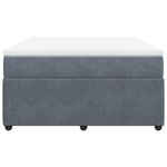 Casa si Gradina - Mobilier - Paturi si accesorii - Paturi - Pat box spring cu saltea, gri inchis, 140x190 cm, catifea - Infinity.ro