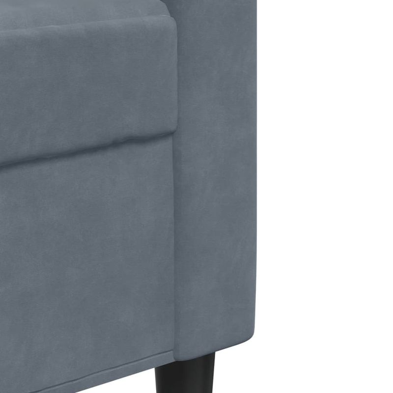 Casa si Gradina - Mobilier - Seturi de mobilier - Seturi living - Set de canapele cu perne/rulouri, 2 piese, gri inchis, catifea - Infinity.ro
