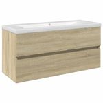 Casa si Gradina - Mobilier - Seturi de mobilier - Seturi baie - Set mobilier de baie, 2 piese, ceramica si lemn prelucrat - Infinity.ro
