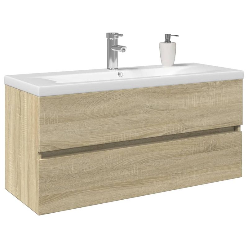 Casa si Gradina - Mobilier - Seturi de mobilier - Seturi baie - Set mobilier de baie, 2 piese, ceramica si lemn prelucrat - Infinity.ro