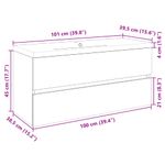 Casa si Gradina - Mobilier - Seturi de mobilier - Seturi baie - Set mobilier de baie, 2 piese, ceramica si lemn prelucrat - Infinity.ro
