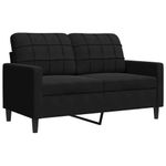 Casa si Gradina - Mobilier - Seturi de mobilier - Seturi living - Set de canapele cu perne, 3 piese, negru, catifea - Infinity.ro