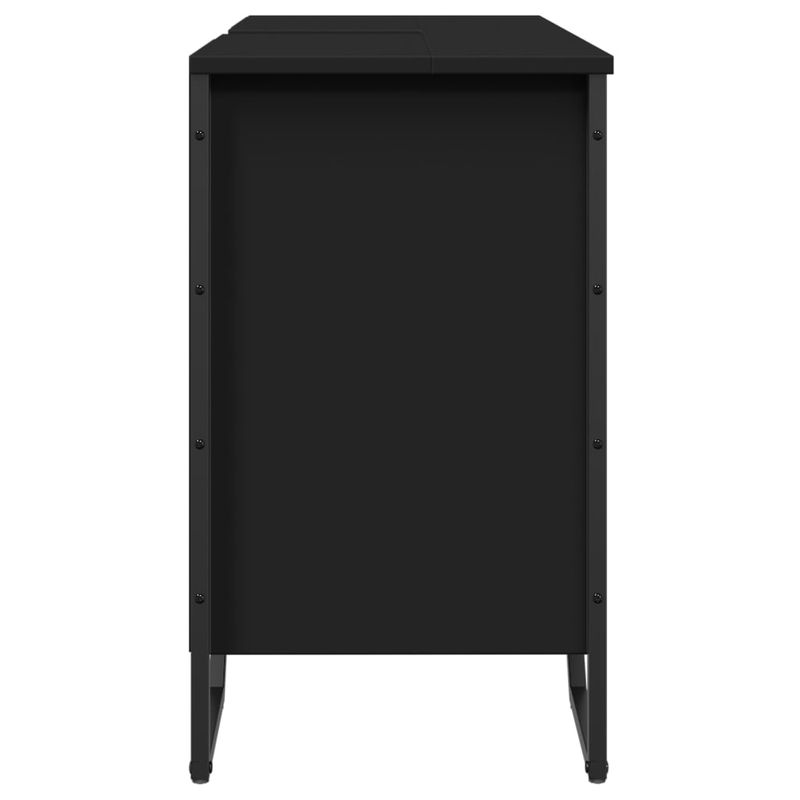 Casa si Gradina - Mobilier - Mobilier baie - Comode baie - Dulap pentru chiuveta baie, negru, 91x35x60 cm, lemn prelucrat - Infinity.ro