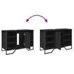 Casa si Gradina - Mobilier - Mobilier baie - Comode baie - Dulap pentru chiuveta baie, negru, 91x35x60 cm, lemn prelucrat - Infinity.ro