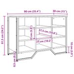 Casa si Gradina - Mobilier - Organizare si depozitare - Organizator incaltaminte - Pantofar, gri sonoma, 90x38x61,5 cm, lemn prelucrat - Infinity.ro
