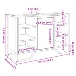 Casa si Gradina - Mobilier - Mobilier baie - Comode baie - Dulap pentru chiuveta baie, negru, 91x35x60 cm, lemn prelucrat - Infinity.ro