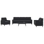 Casa si Gradina - Mobilier - Seturi de mobilier - Seturi living - Set de canapele cu perne, 4 piese, negru, catifea - Infinity.ro
