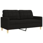 Casa si Gradina - Mobilier - Seturi de mobilier - Seturi living - Set de canapele, 2 piese, negru, material textil - Infinity.ro