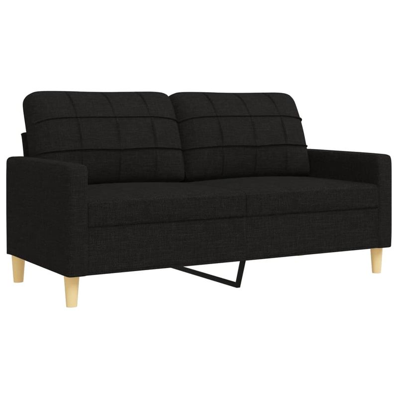 Casa si Gradina - Mobilier - Seturi de mobilier - Seturi living - Set de canapele, 2 piese, negru, material textil - Infinity.ro