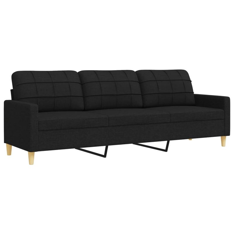 Casa si Gradina - Mobilier - Seturi de mobilier - Seturi living - Set de canapele, 2 piese, negru, material textil - Infinity.ro