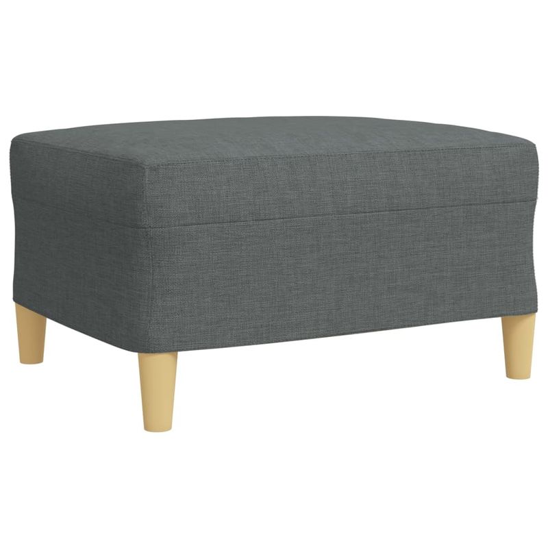 Casa si Gradina - Mobilier - Seturi de mobilier - Seturi living - Set de canapele cu taburet, 3 piese, gri inchis, textil - Infinity.ro