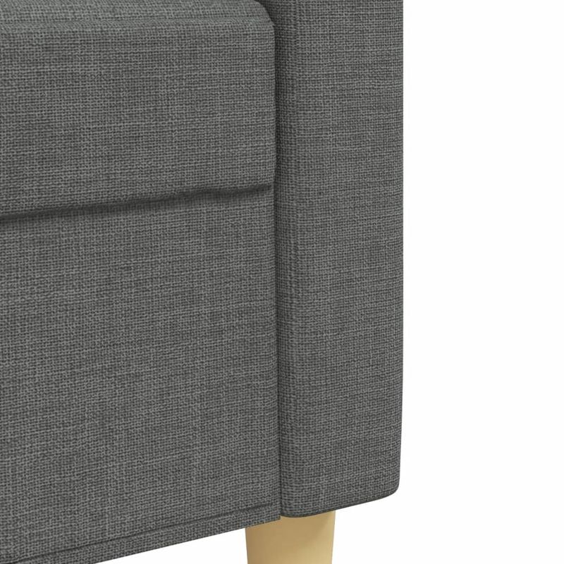 Casa si Gradina - Mobilier - Seturi de mobilier - Seturi living - Set de canapele cu taburet, 3 piese, gri inchis, textil - Infinity.ro