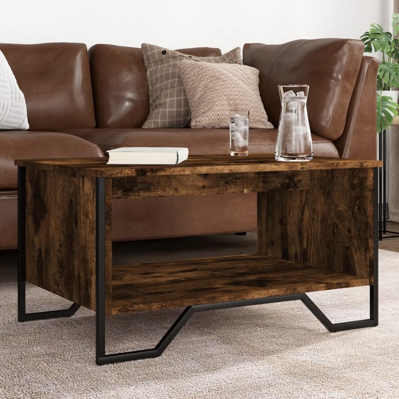 Casa si Gradina - Mobilier - Mese si birouri - Masute de cafea - Masuta de cafea, stejar fumuriu, 75x51x40 cm, lemn prelucrat - Infinity.ro