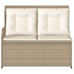 Casa si Gradina - Gradina si terasa - Mobilier exterior - Bancute de gradina - Banca de gradina rabatabila cu perne, bej, poliratan - Infinity.ro