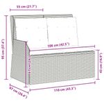 Casa si Gradina - Gradina si terasa - Mobilier exterior - Bancute de gradina - Banca de gradina rabatabila cu perne, bej, poliratan - Infinity.ro