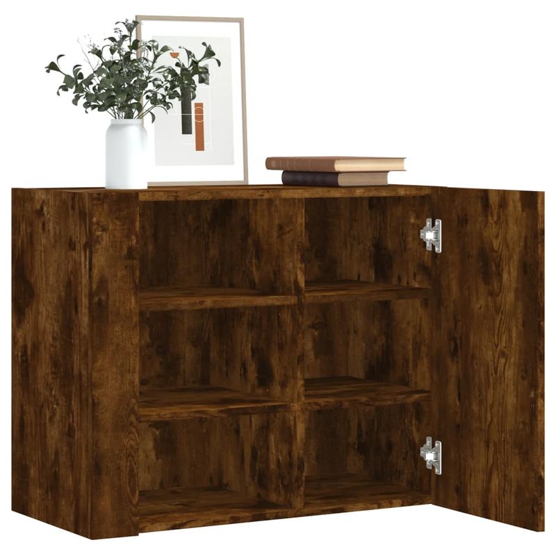 Casa si Gradina - Mobilier - Biblioteci si rafturi - Rafturi - Dulap de perete, stejar fumuriu, 75x35x60 cm, lemn prelucrat - Infinity.ro
