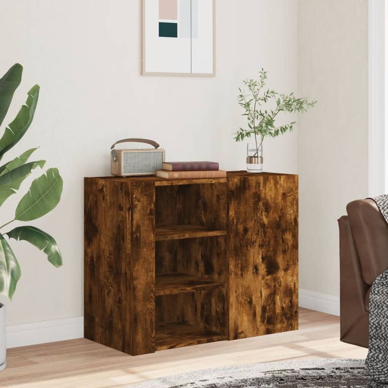 Casa si Gradina - Mobilier - Biblioteci si rafturi - Rafturi - Dulap de perete, stejar fumuriu, 75x35x60 cm, lemn prelucrat - Infinity.ro