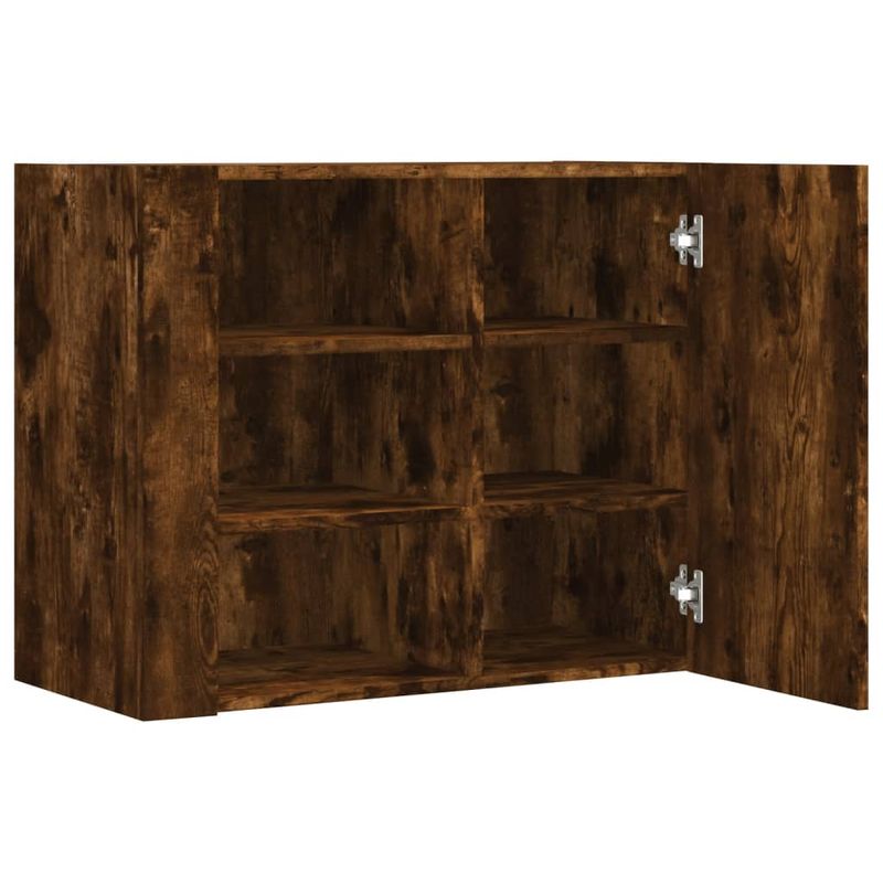 Casa si Gradina - Mobilier - Biblioteci si rafturi - Rafturi - Dulap de perete, stejar fumuriu, 75x35x60 cm, lemn prelucrat - Infinity.ro