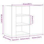 Casa si Gradina - Mobilier - Biblioteci si rafturi - Rafturi - Dulap de perete, stejar fumuriu, 75x35x60 cm, lemn prelucrat - Infinity.ro