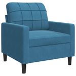Casa si Gradina - Mobilier - Seturi de mobilier - Seturi living - Set de canapele cu perne/rulouri, 3 piese, albastru, catifea - Infinity.ro
