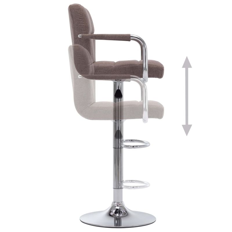 Casa si Gradina - Mobilier - Scaune si fotolii - Scaune - Scaune de bar, 2 buc., gri taupe, material textil - Infinity.ro