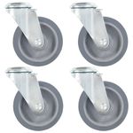 Casa si Gradina - Constructii - Depozitare, transport si protectie - Accesorii echipamente pentru transport si ridicat - Roti pivotante cu gaura pentru surub, 4 buc., 100 mm - Infinity.ro