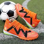 Sport si Outdoor - Echipament Sportiv - Incaltaminte sport - Pantofi sport - Ghete de fotbal MBrands, 9678 cu glezniera, cusute in varf, pentru teren sintetic, portocaliu 44 - Infinity.ro