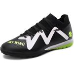 Sport si Outdoor/Echipament Sportiv/Incaltaminte sport/Pantofi sport - Ghete de fotbal MBrands, 9678 cu glezniera, cusute in varf, pentru teren sintetic, negru 40 - Infinity.ro