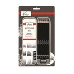 Carti si Birotica - Birotica - Instrumente de scris - Creioane - Set 6 creioane grafit diverse tarii Nassau Fine Art in cutie metalica - Infinity.ro