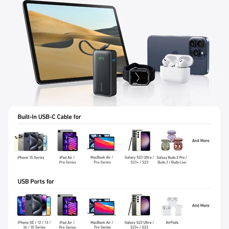 Laptop, Telefoane si Tablete - Telefoane mobile si accesorii - Accesorii Telefoane - Baterii externe - Baterie externa Type-C, 10000mAh, 30W - Anker Nano (A1259G111) - Negru - Infinity.ro