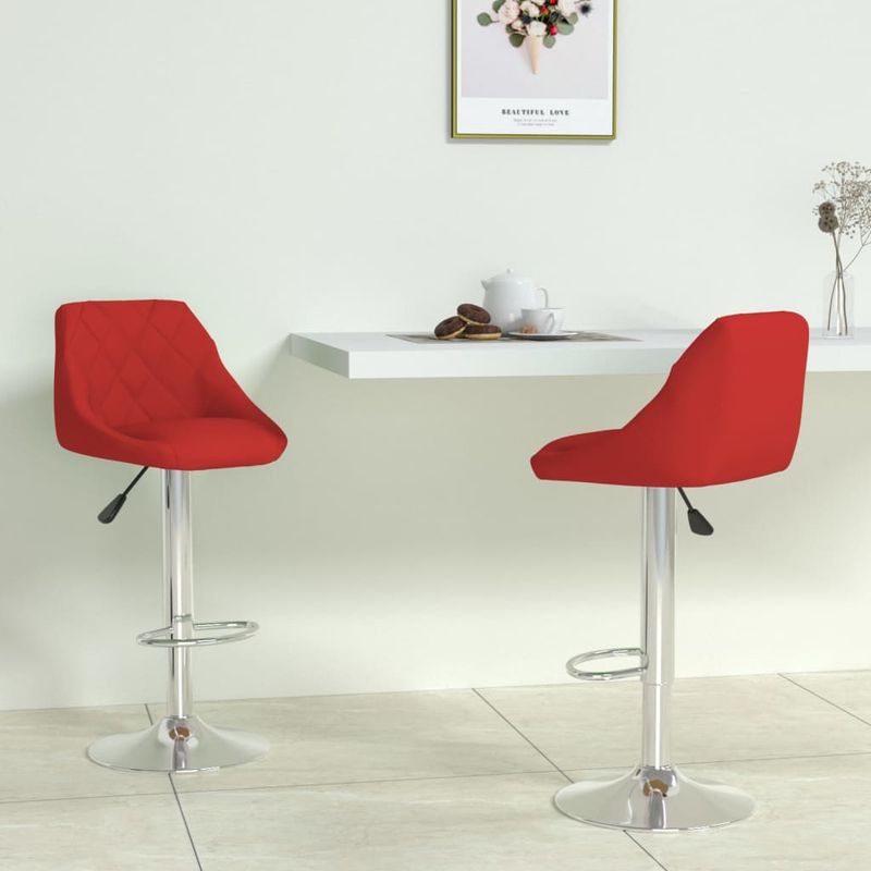 Casa si Gradina - Mobilier - Scaune si fotolii - Scaune - Scaune de bar, 2 buc., rosu vin, piele ecologica - Infinity.ro