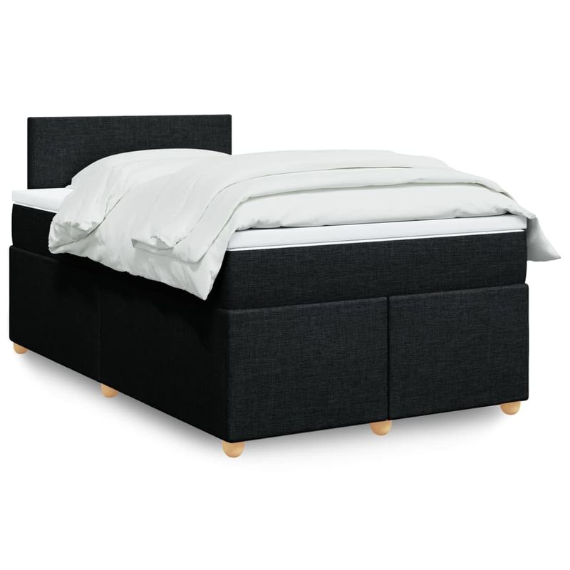 Casa si Gradina - Mobilier - Paturi si accesorii - Paturi - Pat box spring cu saltea, negru, 120x190 cm, catifea - Infinity.ro